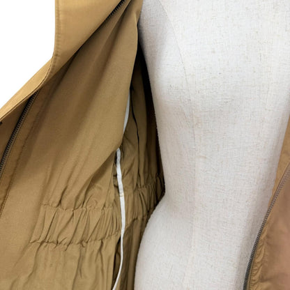 Fendi Cotton 100% Cowhide Leather Hooded Coat Brown 40 — view 5