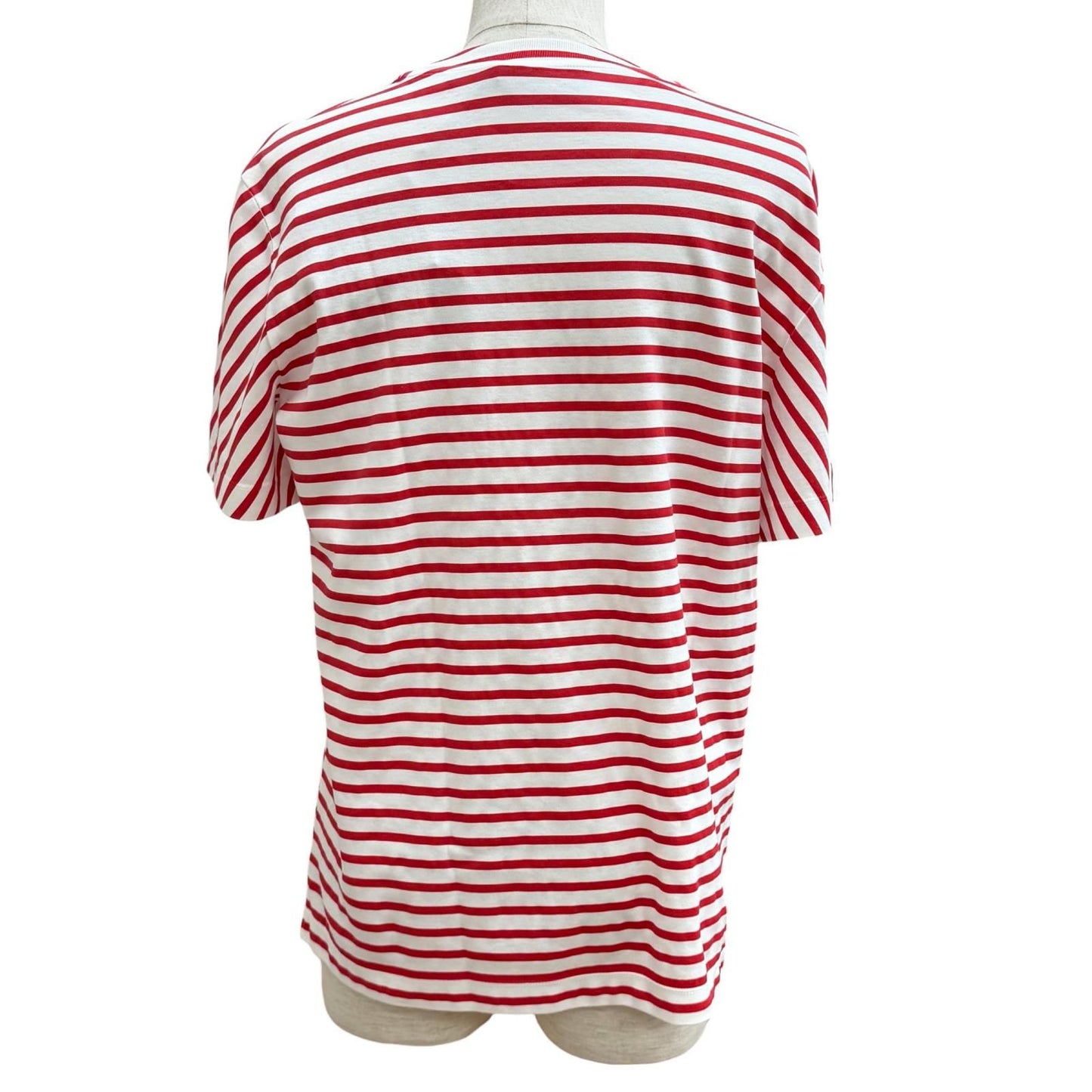 Prada Cotton 100% Logo Border Crew Neck Short Sleeve T-Shirt White — view 4