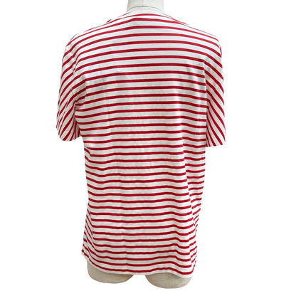 Prada Cotton 100% Logo Border Crew Neck Short Sleeve T-Shirt White — view 4