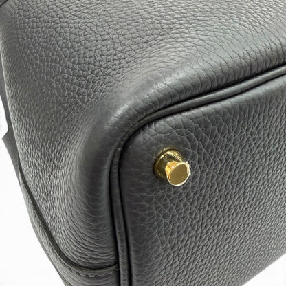 Hermes Picotin Lock PM 18 Cavern Taurillon Clemence Gold Handbag French — view 8