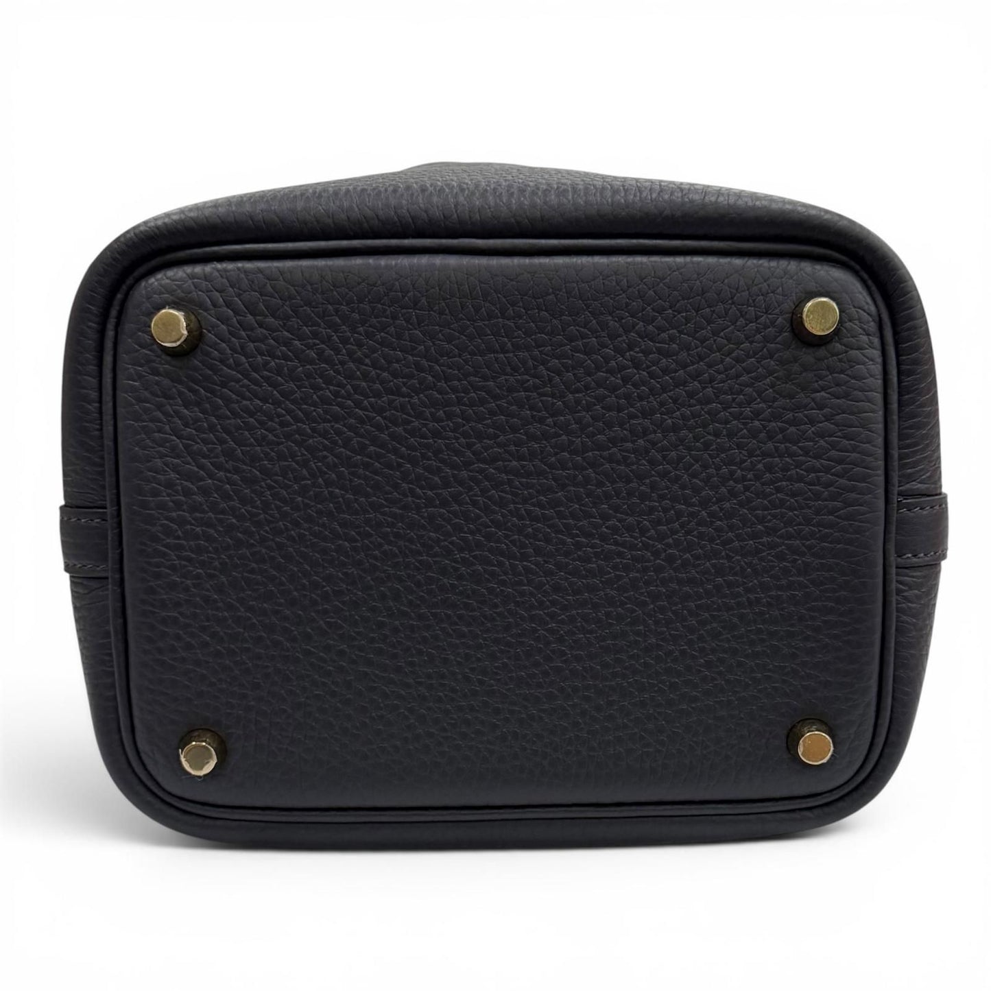 Hermes Picotin Lock PM 18 Cavern Taurillon Clemence Gold Handbag French — view 6