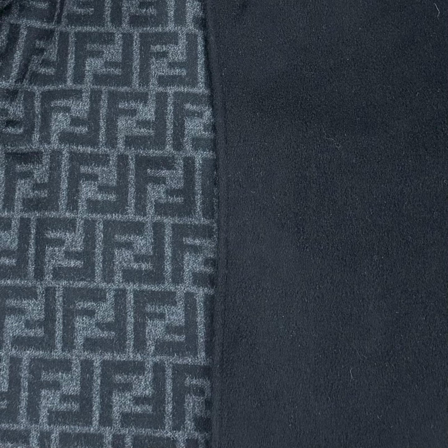 Fendi Cashmere Silk Blend Lining Zucca Pattern Belt Cape Coat Poncho Black — view 6