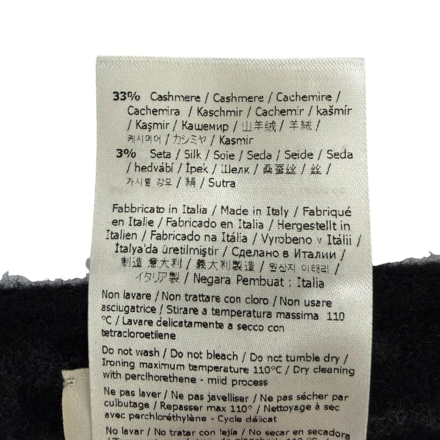 Fendi Cashmere Silk Blend Lining Zucca Pattern Belt Cape Coat Poncho Black — view 8