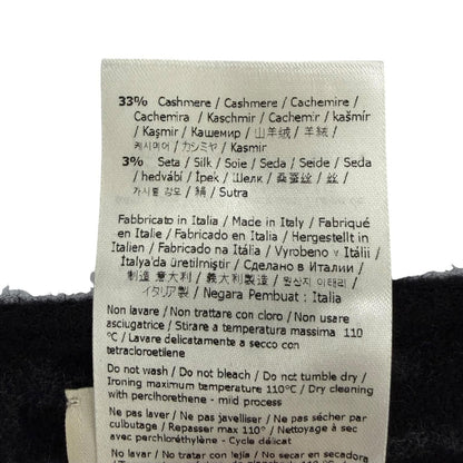 Fendi Cashmere Silk Blend Lining Zucca Pattern Belt Cape Coat Poncho Black — view 8