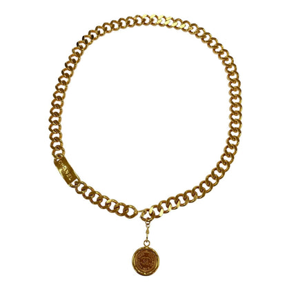 Chanel Vintage Metal 31 Rue Cambon CC Logo Chain Belt Gold Plated — view 4