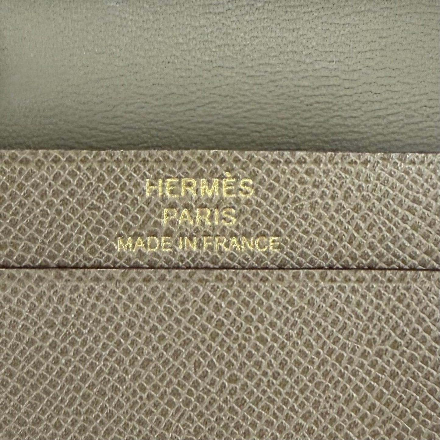 Hermes Bearn Mini Card Case Veau Madame Etoupe Gold — view 9