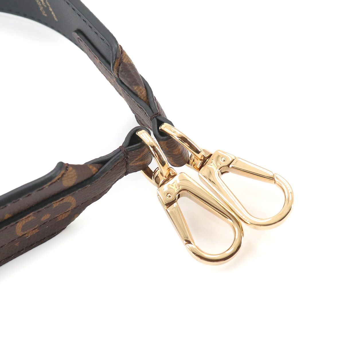 Louis Vuitton Monogram Shoulder Strap Leather Brown Gold — view 4