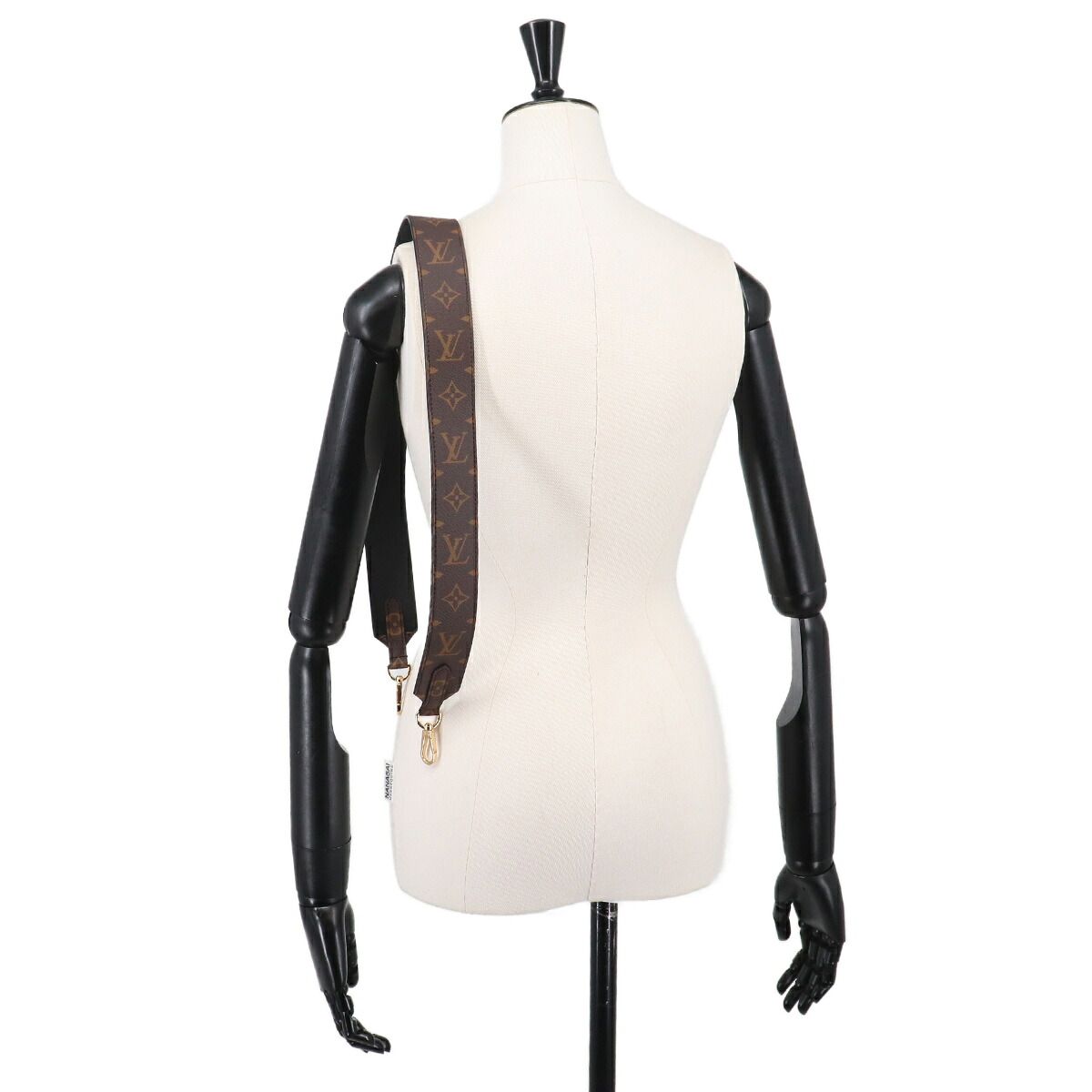 Louis Vuitton Monogram Shoulder Strap Leather Brown Gold — view 5