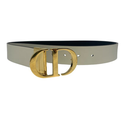 Dior Belt 30 Montigne Reversible Calf Leather Black White — view 2