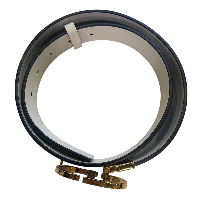 Dior Belt 30 Montigne Reversible Calf Leather Black White — view 5