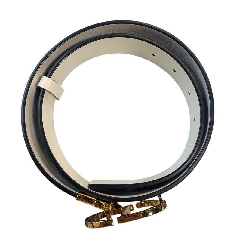 Dior Belt 30 Montigne Reversible Calf Leather Black White — view 4