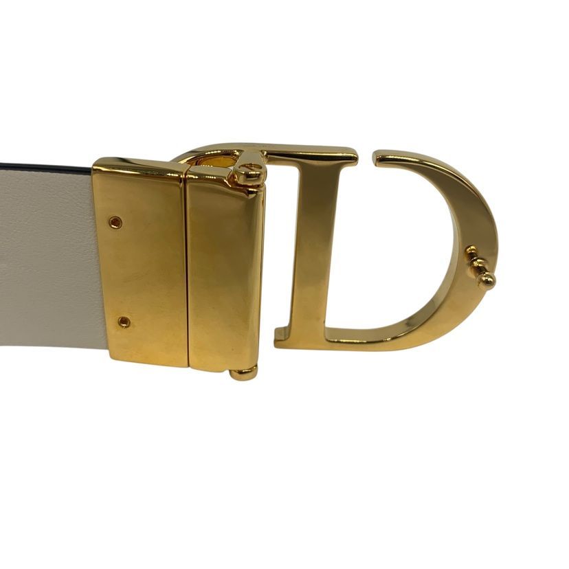 Dior Belt 30 Montigne Reversible Calf Leather Black White — view 3