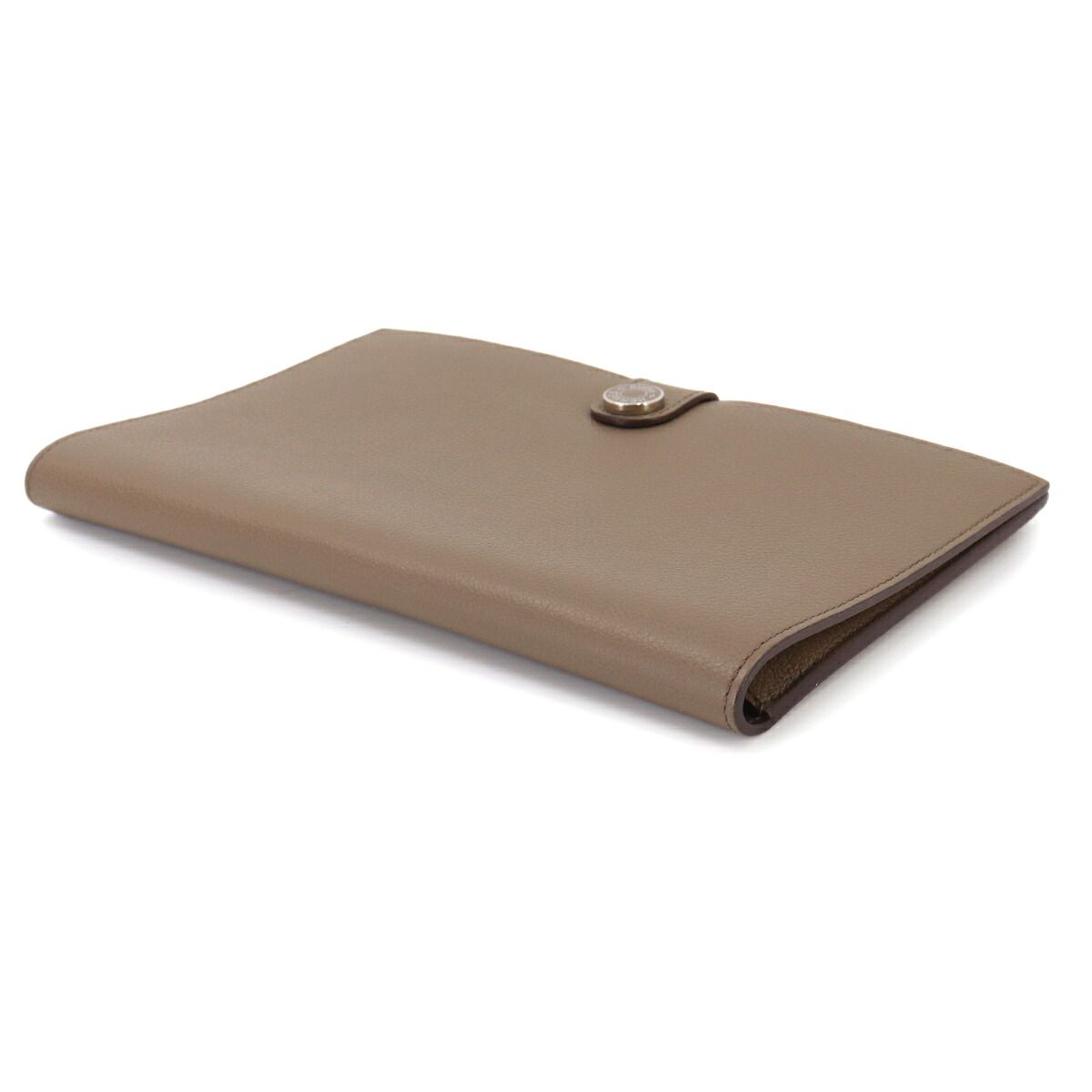 Hermes Toutenmain Bifold Wallet Eve Color Etoupe Silver — view 3