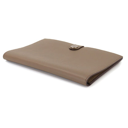 Hermes Toutenmain Bifold Wallet Eve Color Etoupe Silver — view 3