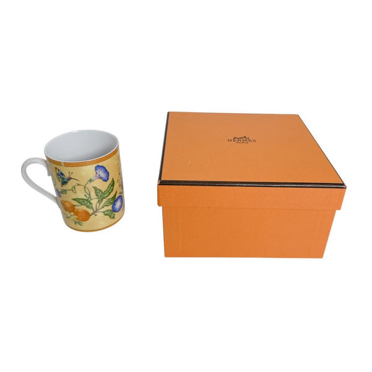 Hermes Cup Fruit South Country Bird Siesta Mug Yellow White