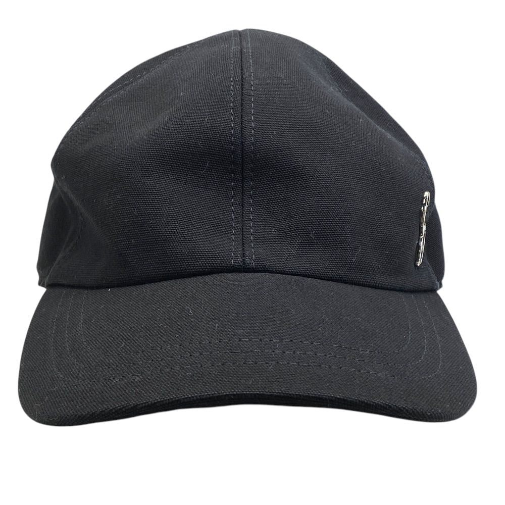 Dior CD Logo Studded Baseball Cap Cotton Black Daily Use — view 2