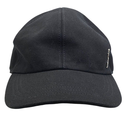 Dior CD Logo Studded Baseball Cap Cotton Black Daily Use — view 2