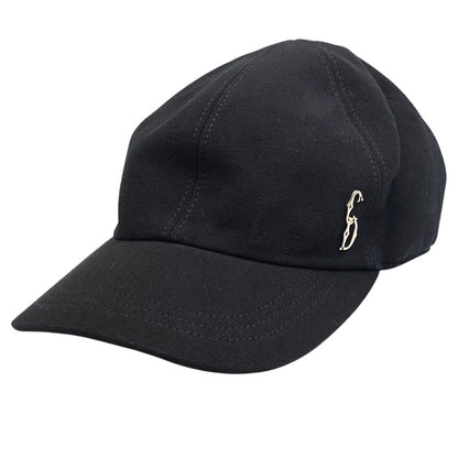 Dior CD Logo Studded Baseball Cap Cotton Black Daily Use