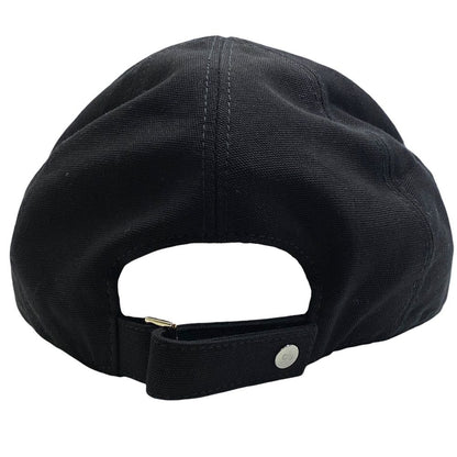 Dior CD Logo Studded Baseball Cap Cotton Black Daily Use — view 4