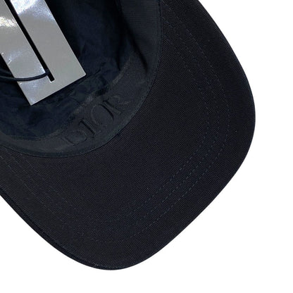 Dior CD Logo Studded Baseball Cap Cotton Black Daily Use — view 9