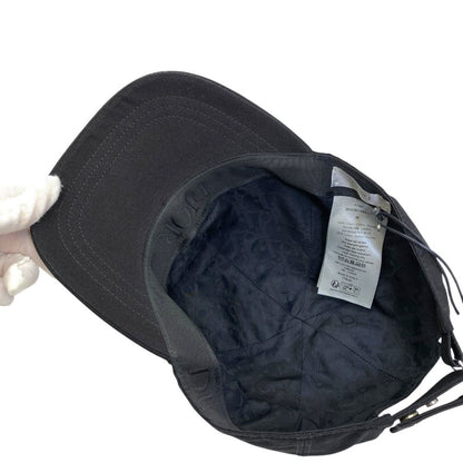 Dior CD Logo Studded Baseball Cap Cotton Black Daily Use — view 6