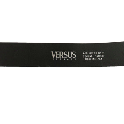 Versace Gianni Lion Head Buckle Belt Leather 95 110 Black SS — view 6
