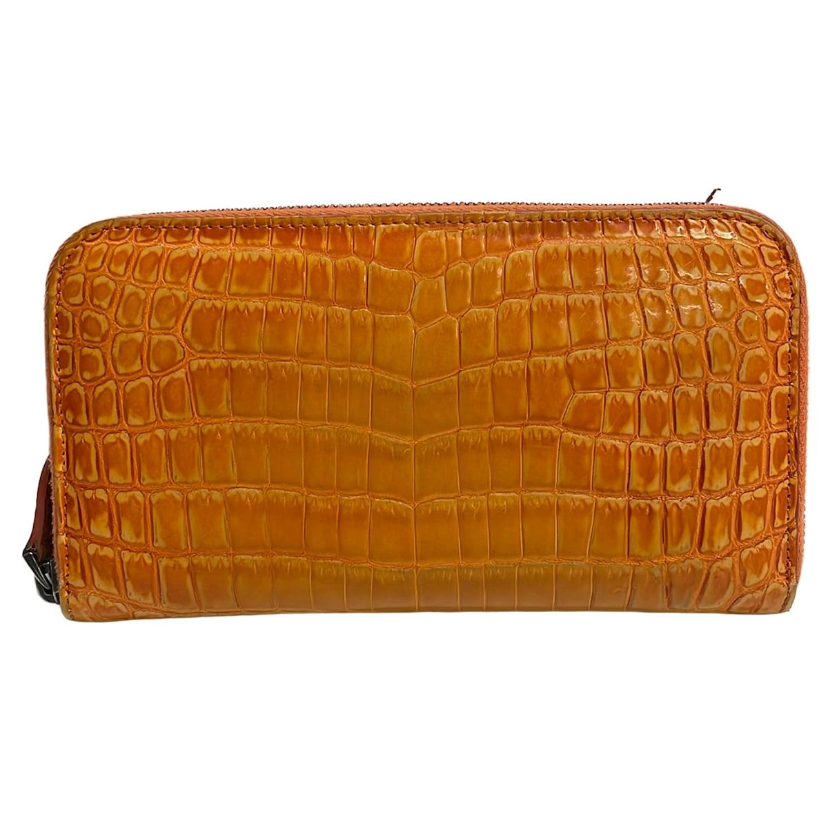 Bottega Veneta Wallet Orange Embossed