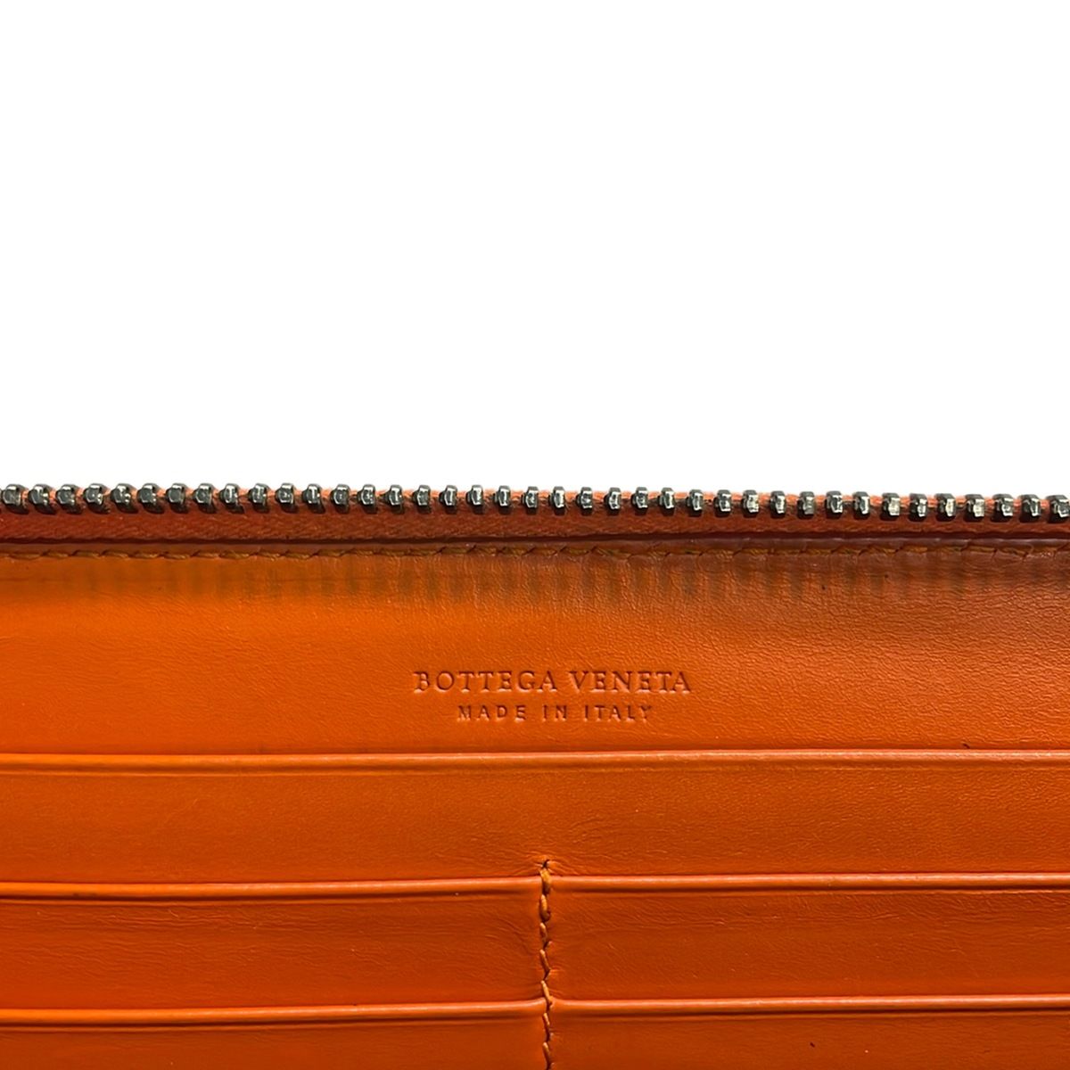 Bottega Veneta Wallet Orange Embossed — view 5