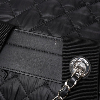 Chanel Coco Niege Neige Backpack CC Logo Nylon Fleece Beige Black — view 6