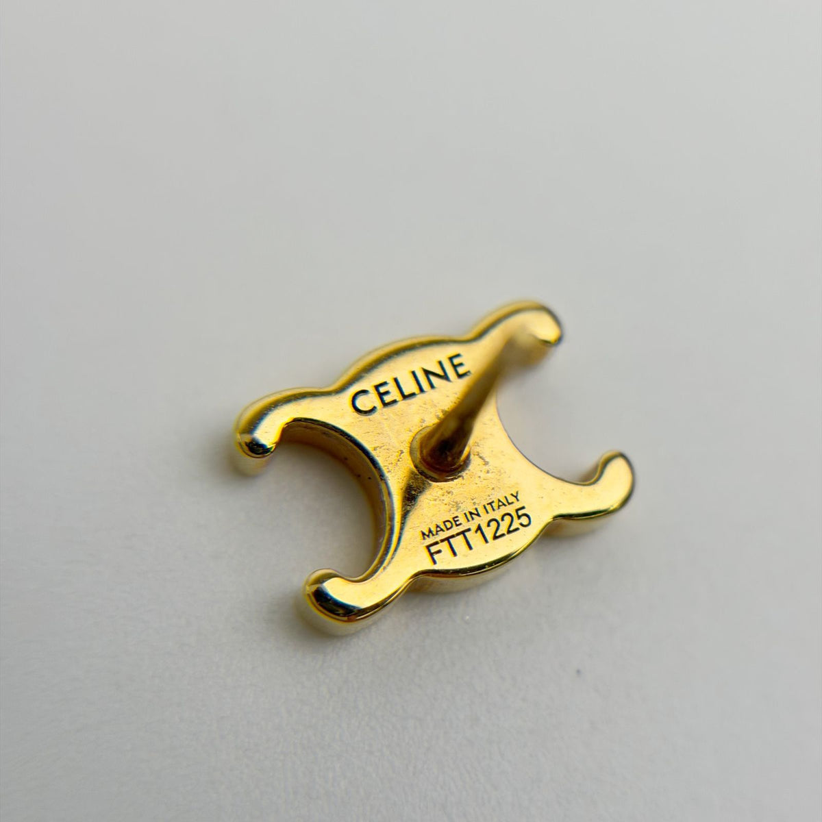 Celine Maillon Triomphe Earrings Plated Gold Vintage — view 5