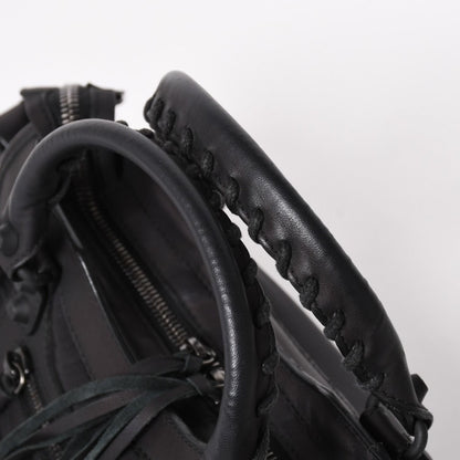 Balenciaga Classic Mini City Nylon Leather 2-Way Shoulder Bag Black — view 5