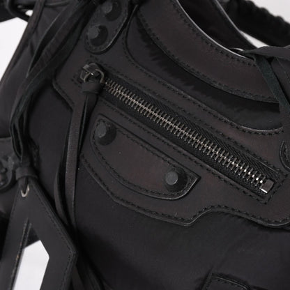 Balenciaga Classic Mini City Nylon Leather 2-Way Shoulder Bag Black — view 7