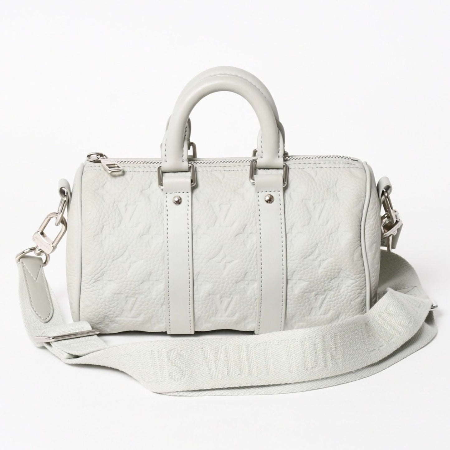 Louis Vuitton Keepall Bandouliere 25 Taurillon Monogram Mineral Gray