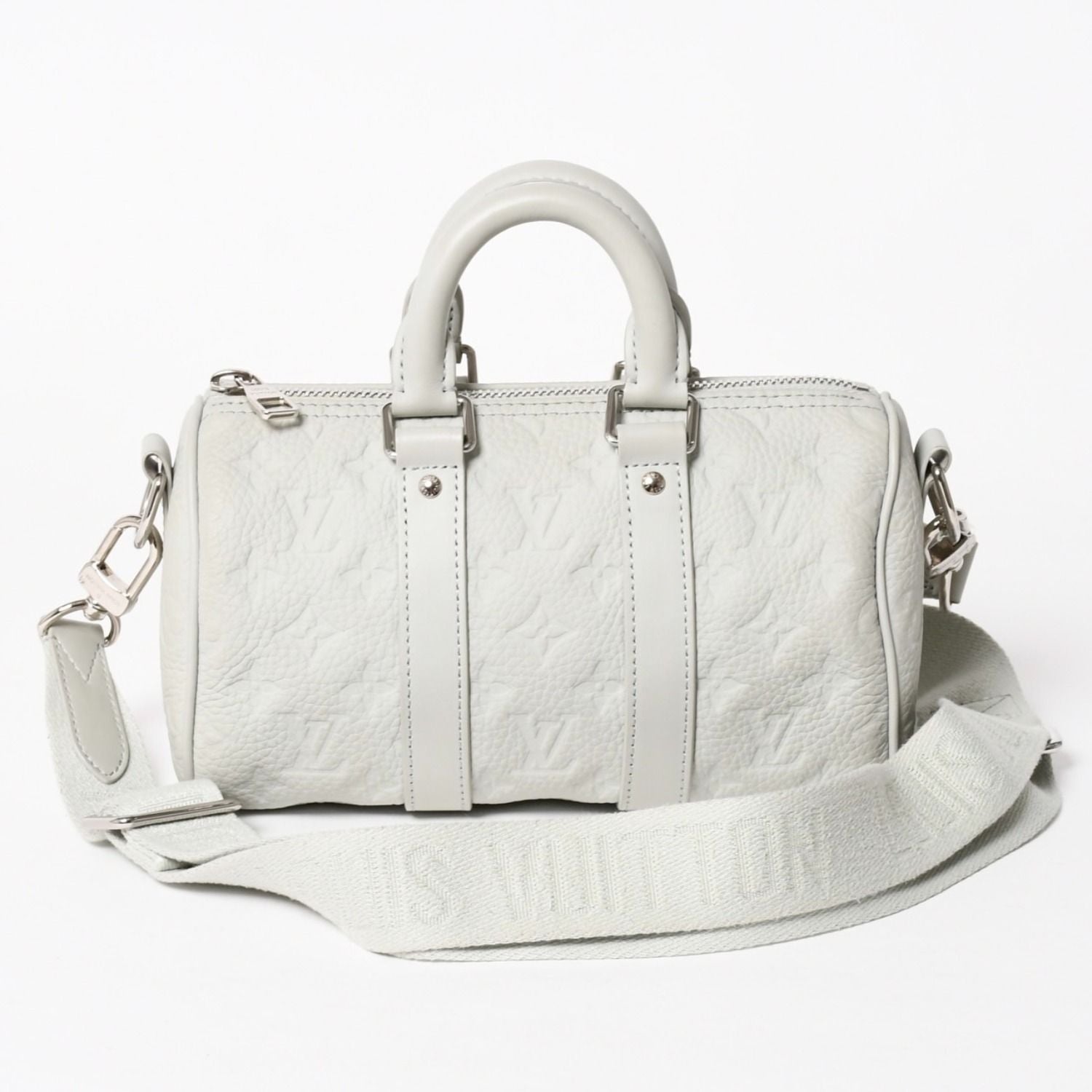 Louis Vuitton Keepall Bandouliere 25 Taurillon Monogram Mineral Gray