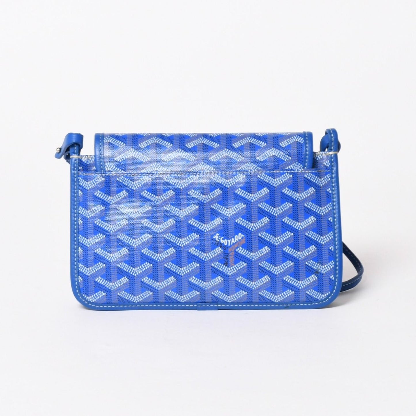 Goyard Plumet Pouch Wallet Shoulder Bag Blue Silver — view 2