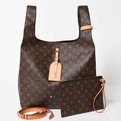 Louis Vuitton Atlantis GM Monogram Canvas Tote Shoulder Bag Brown Gold