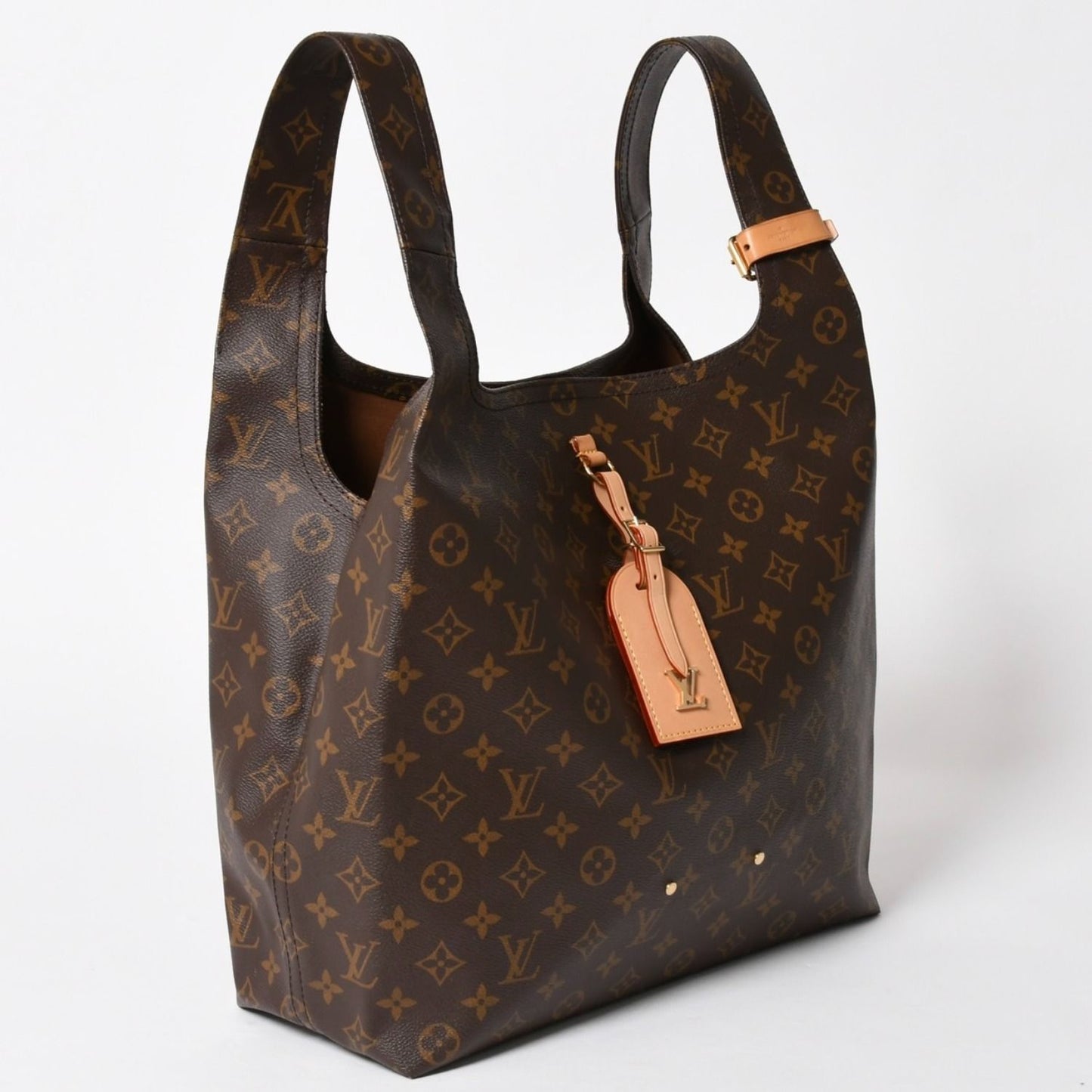 Louis Vuitton Atlantis GM Monogram Canvas Tote Shoulder Bag Brown Gold — view 4