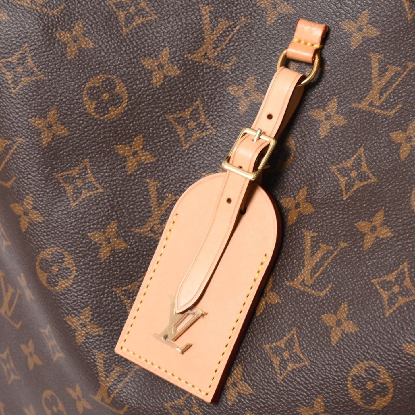 Louis Vuitton Atlantis GM Monogram Canvas Tote Shoulder Bag Brown Gold — view 6