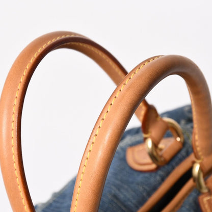 Louis Vuitton Neo Cabby MM Handbag 2-Way Monogram Denim Gold — view 6