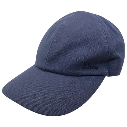 Dior Logo Embroidery Baseball Cap Cotton Navy Daily Use