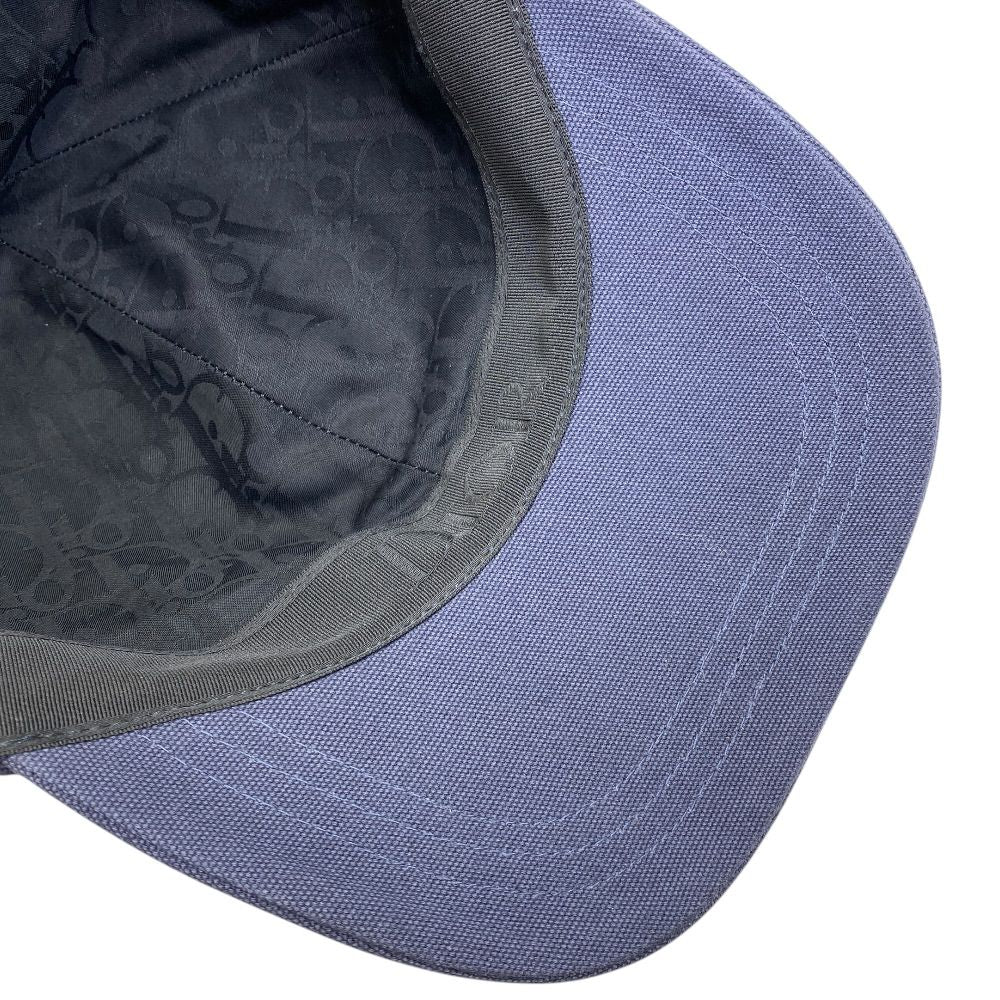 Dior Logo Embroidery Baseball Cap Cotton Navy Daily Use — view 7