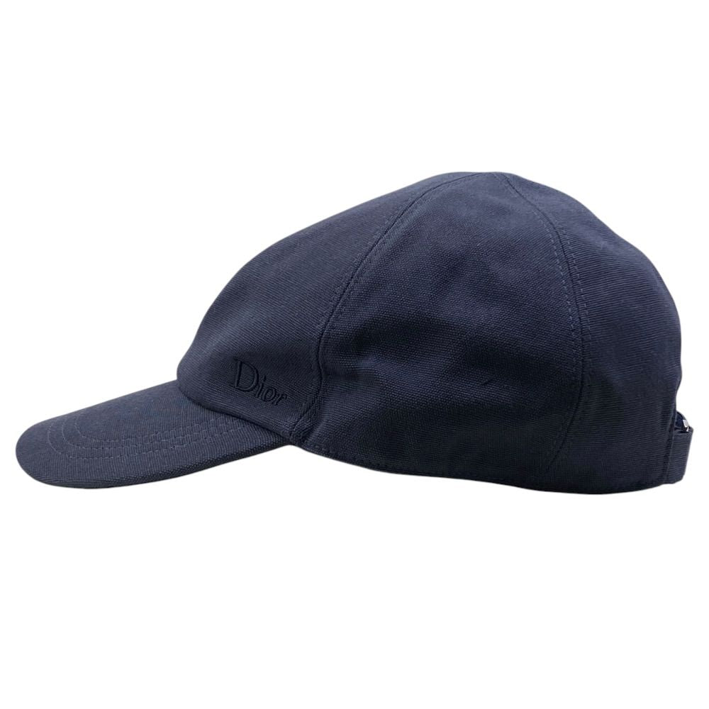 Dior Logo Embroidery Baseball Cap Cotton Navy Daily Use — view 3