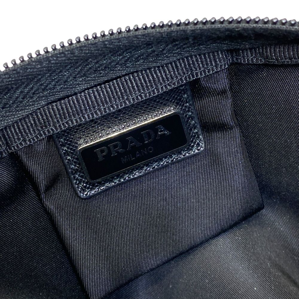 Prada Pouch Makeup Triangle Logo Nylon Black Everyday — view 7