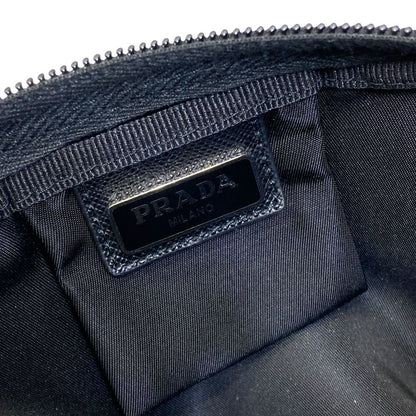 Prada Pouch Makeup Triangle Logo Nylon Black Everyday — view 7
