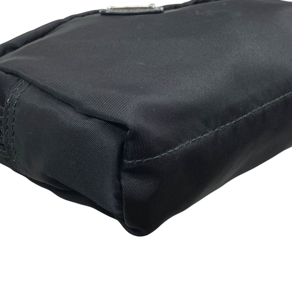 Prada Pouch Makeup Triangle Logo Nylon Black Everyday — view 3