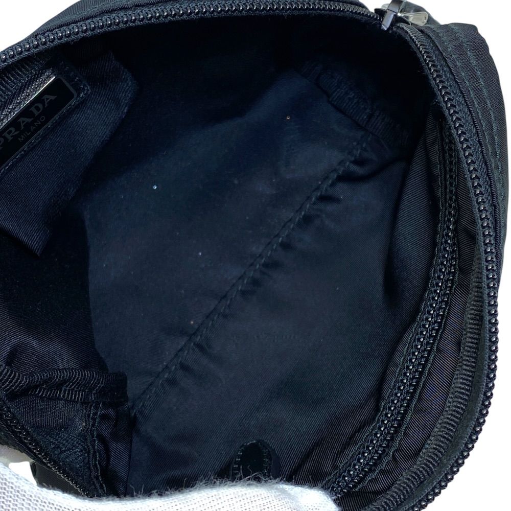 Prada Pouch Makeup Triangle Logo Nylon Black Everyday — view 5