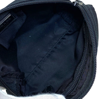 Prada Pouch Makeup Triangle Logo Nylon Black Everyday — view 5