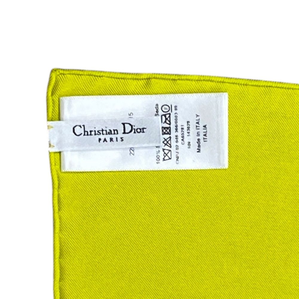 Dior D-flower Pop Scarf Flower Logo Silk Purple Yellow Pink Daily — view 7