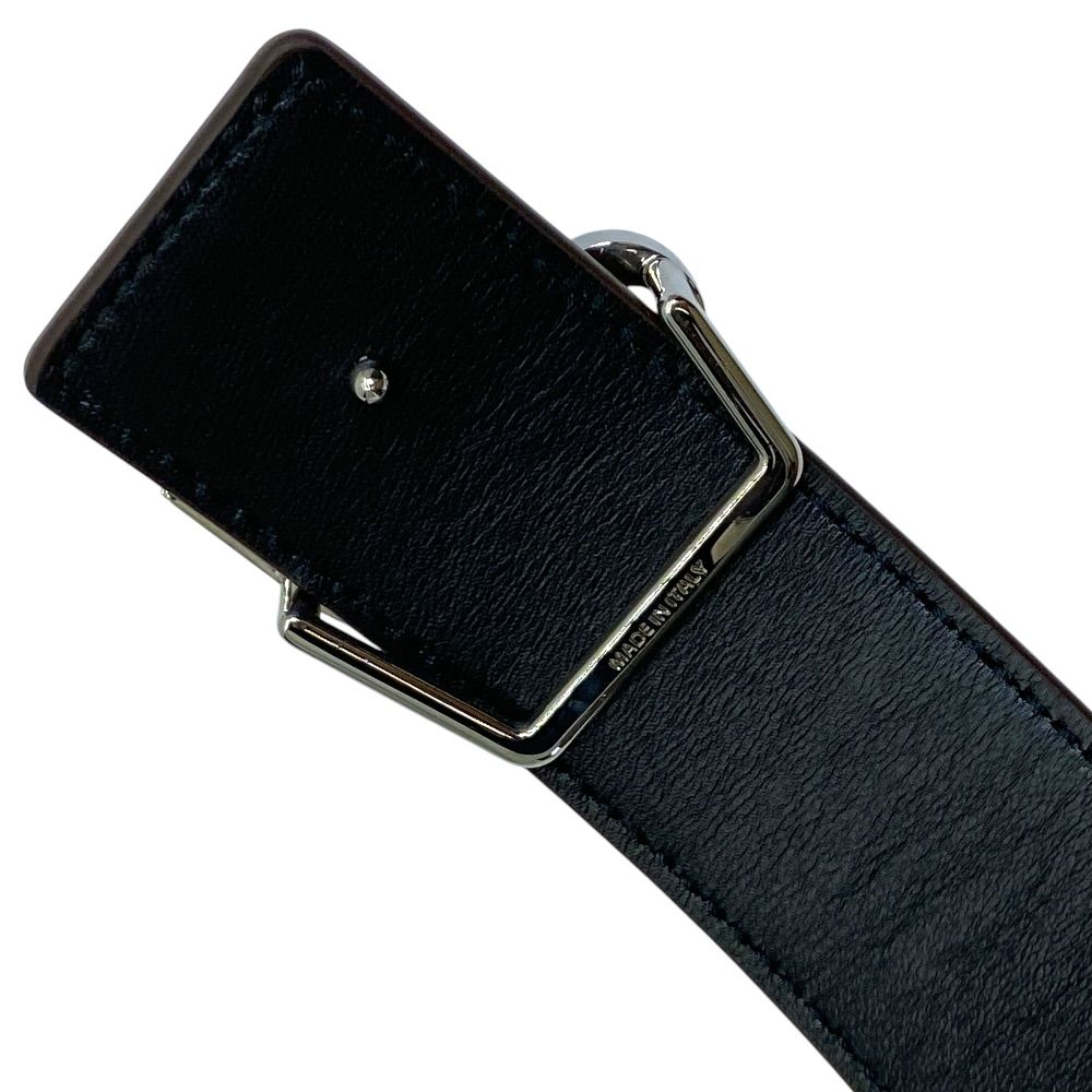Dior Oblique Embossed Reversible Belt Enamel Patent Leather Brown Everyday — view 3