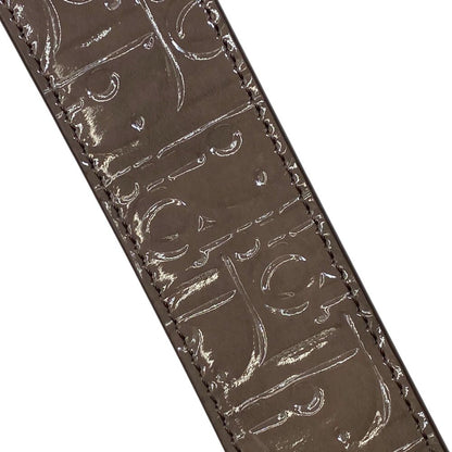 Dior Oblique Embossed Reversible Belt Enamel Patent Leather Brown Everyday — view 6